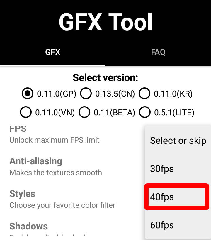 fps setting gfx tool