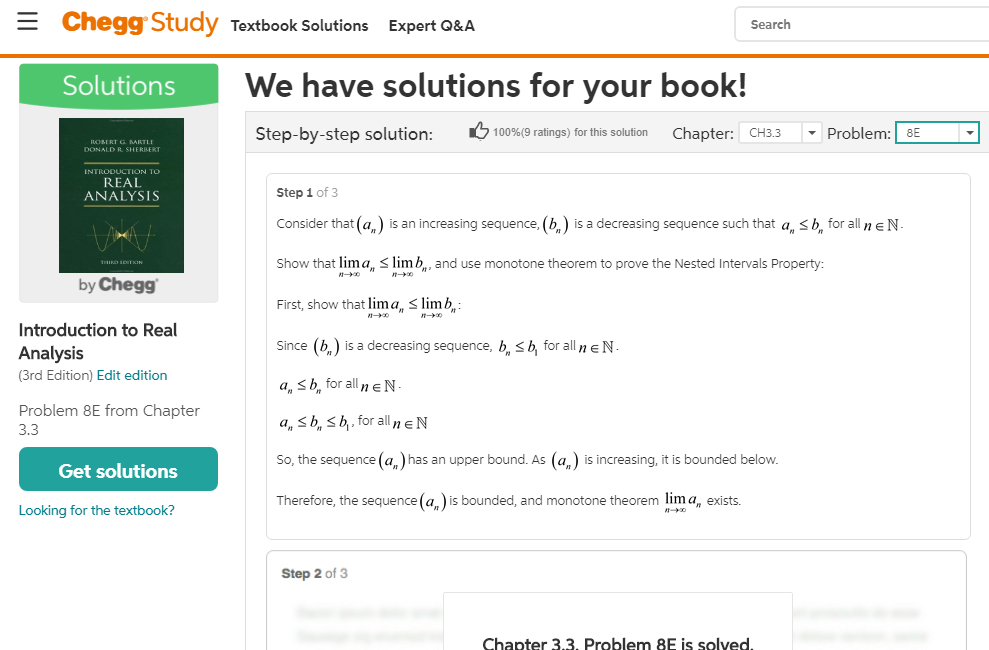 Chegg Question Answers Screenshot 